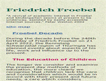 Tablet Screenshot of friedrichfroebel.com